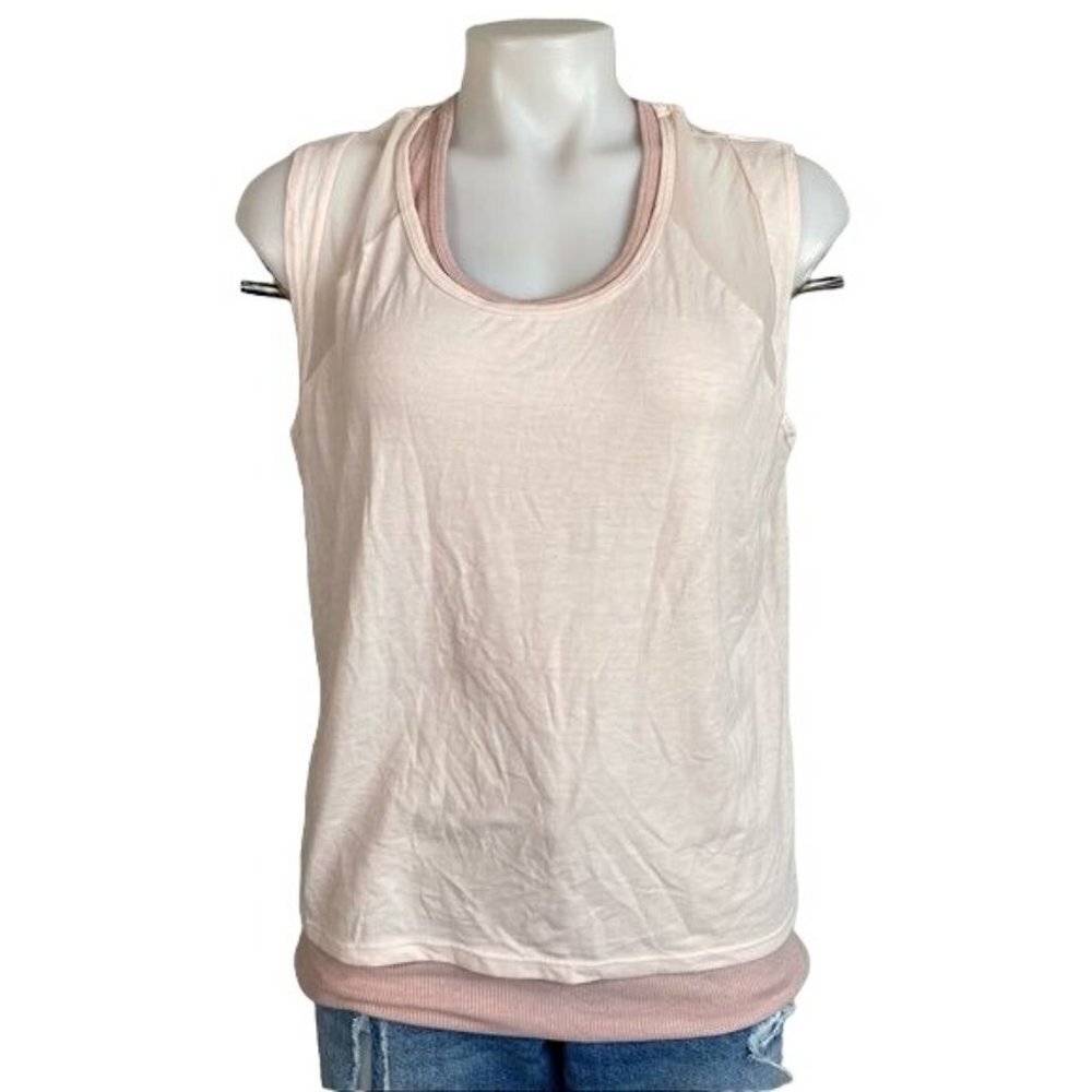 Tangerine Layered Tank Mauve Light Pink Tank Top Size S
